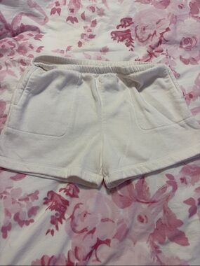 art class Cream Knit Elastic-Waist Girls Shorts